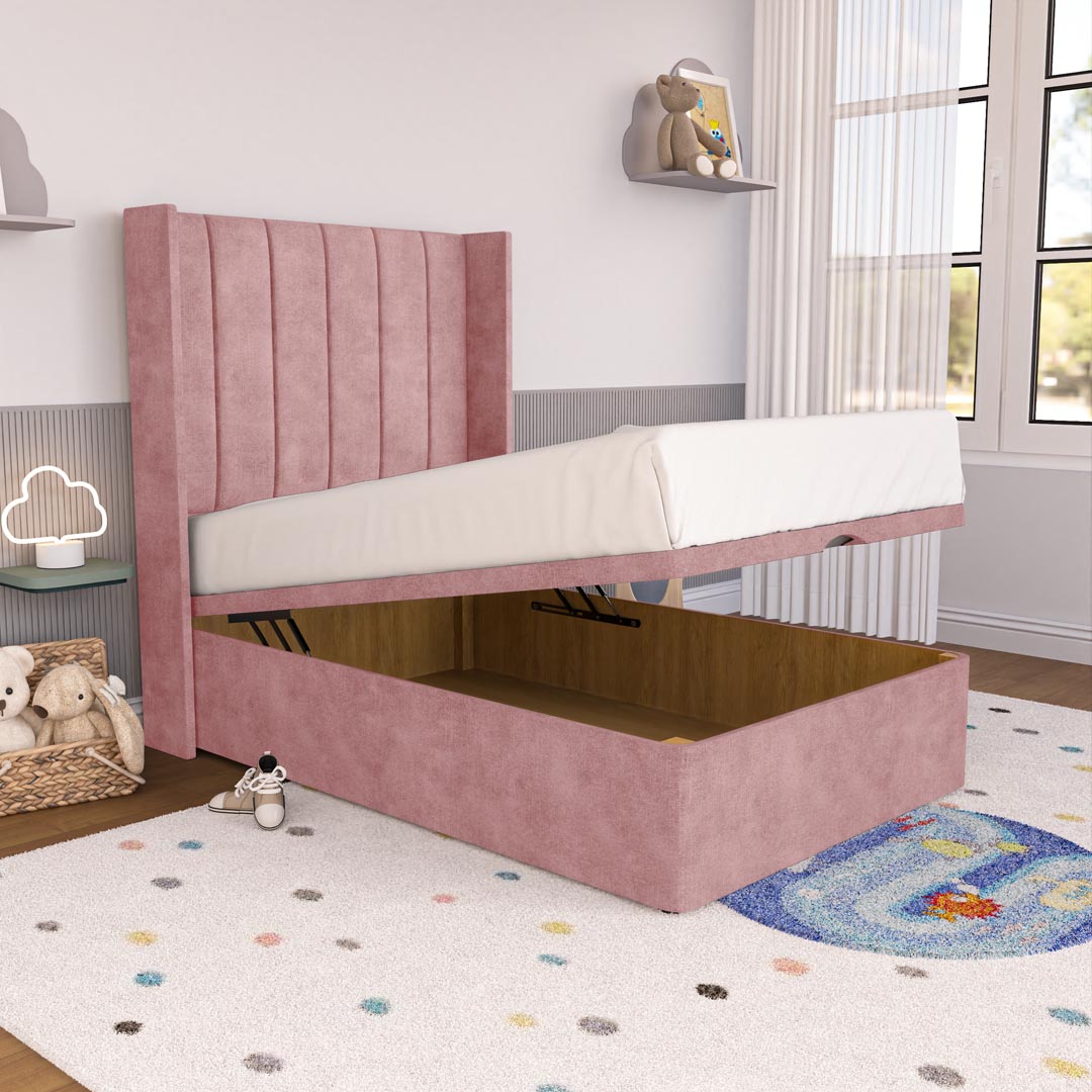 Prague Kids Wingback Ottoman Divan Bed