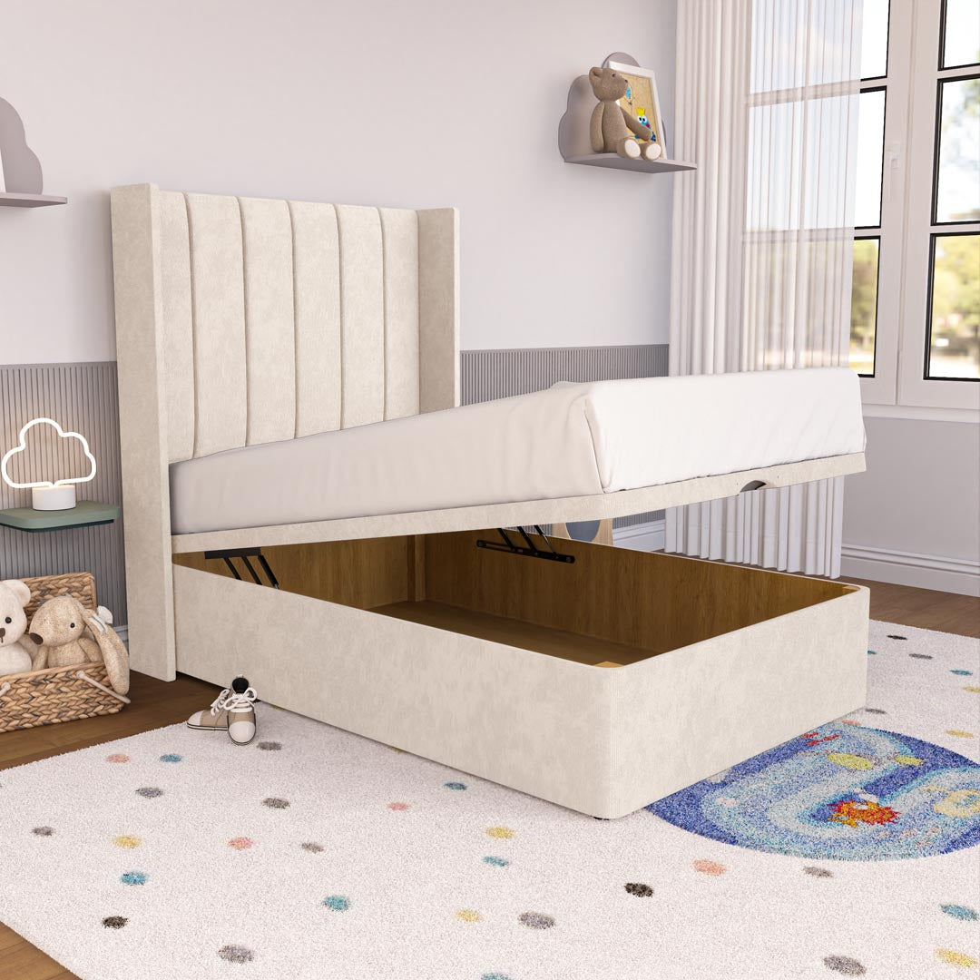 Prague Kids Wingback Ottoman Divan Bed