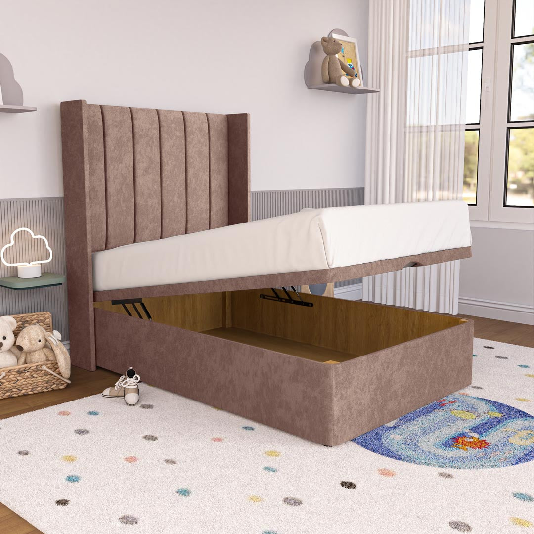 Prague Kids Wingback Ottoman Divan Bed