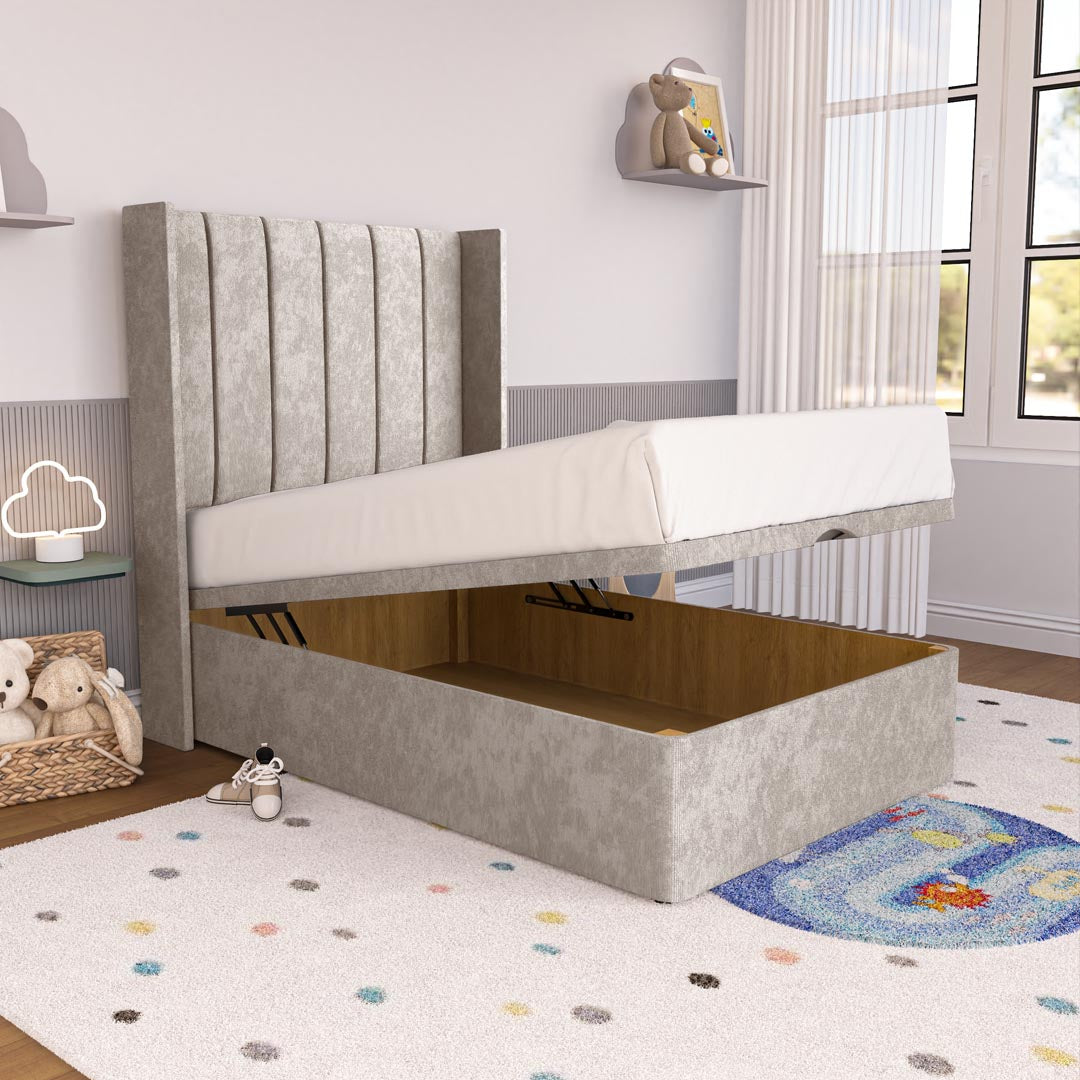 Prague Kids Wingback Ottoman Divan Bed