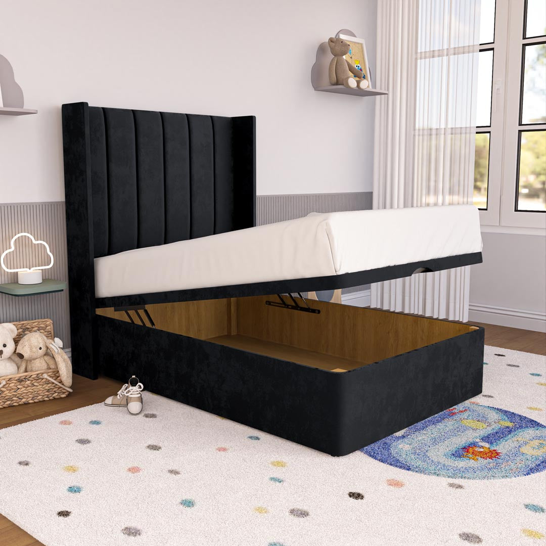 Prague Kids Wingback Ottoman Divan Bed