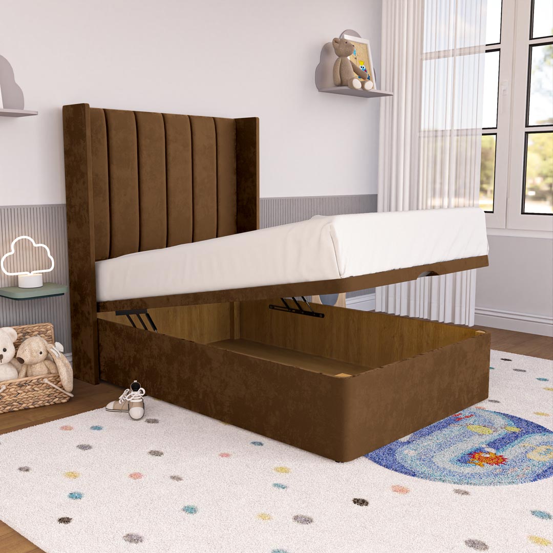 Prague Kids Wingback Ottoman Divan Bed