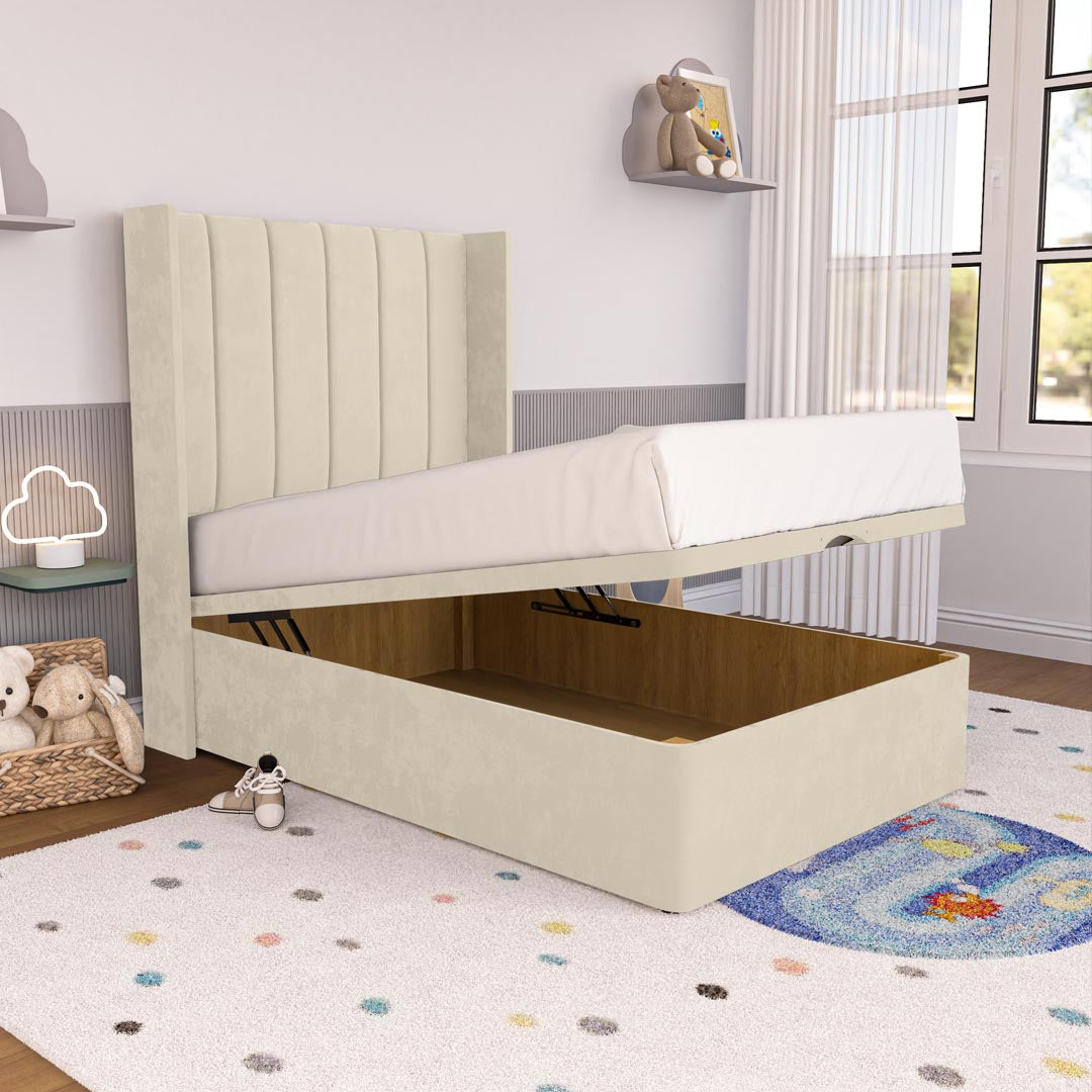 Prague Kids Wingback Ottoman Divan Bed