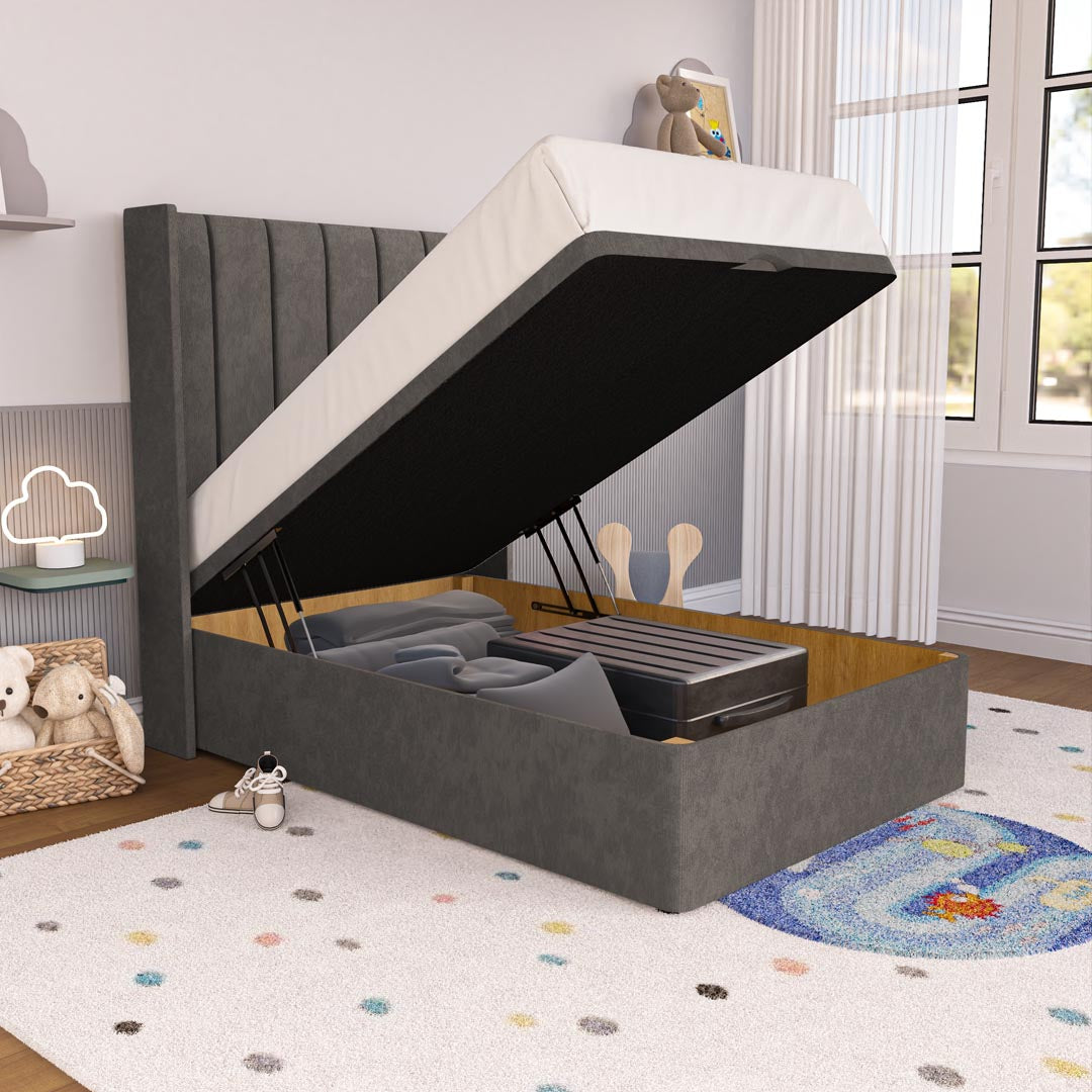 Prague Kids Wingback Ottoman Divan Bed