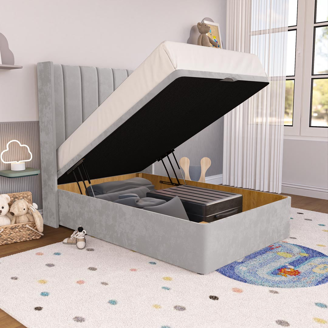 Prague Kids Wingback Ottoman Divan Bed