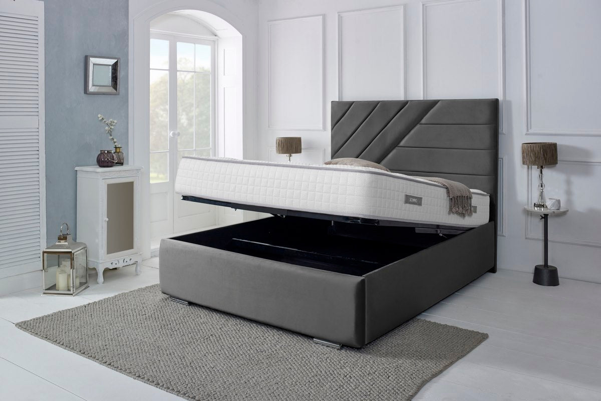 Chicago Upholstered Ottoman Bed