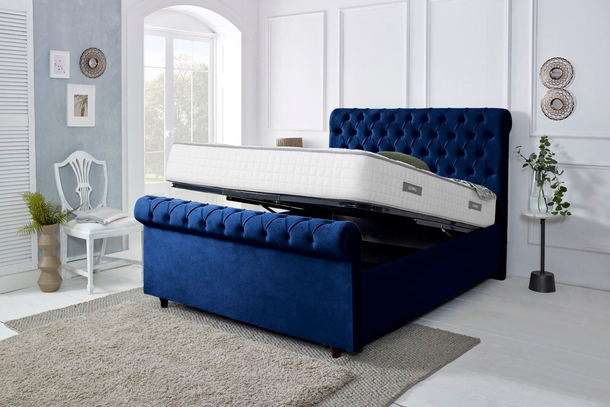 Berlin Upholstered Ottoman Bed