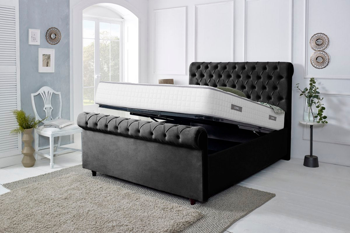 Berlin Upholstered Ottoman Bed