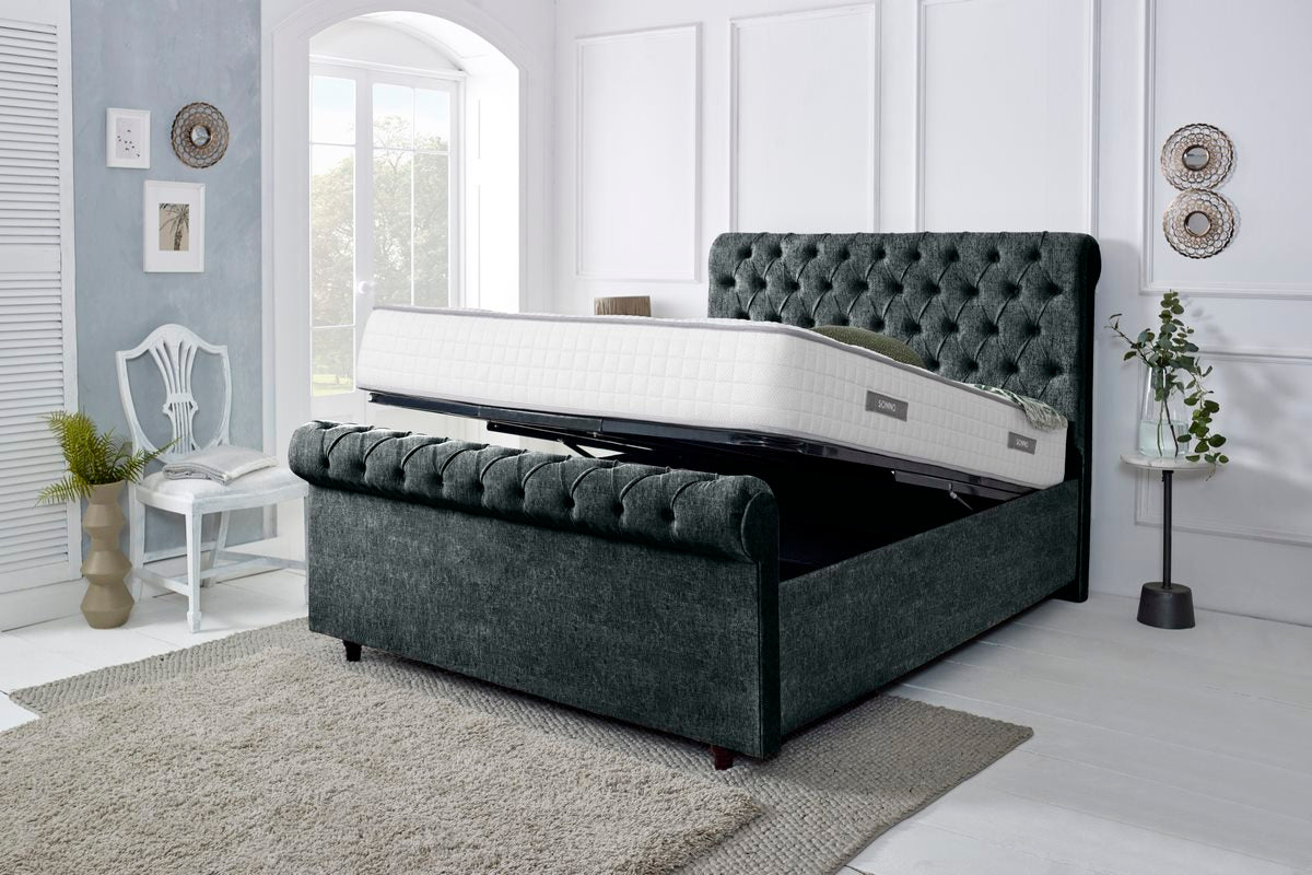 Berlin Upholstered Ottoman Bed