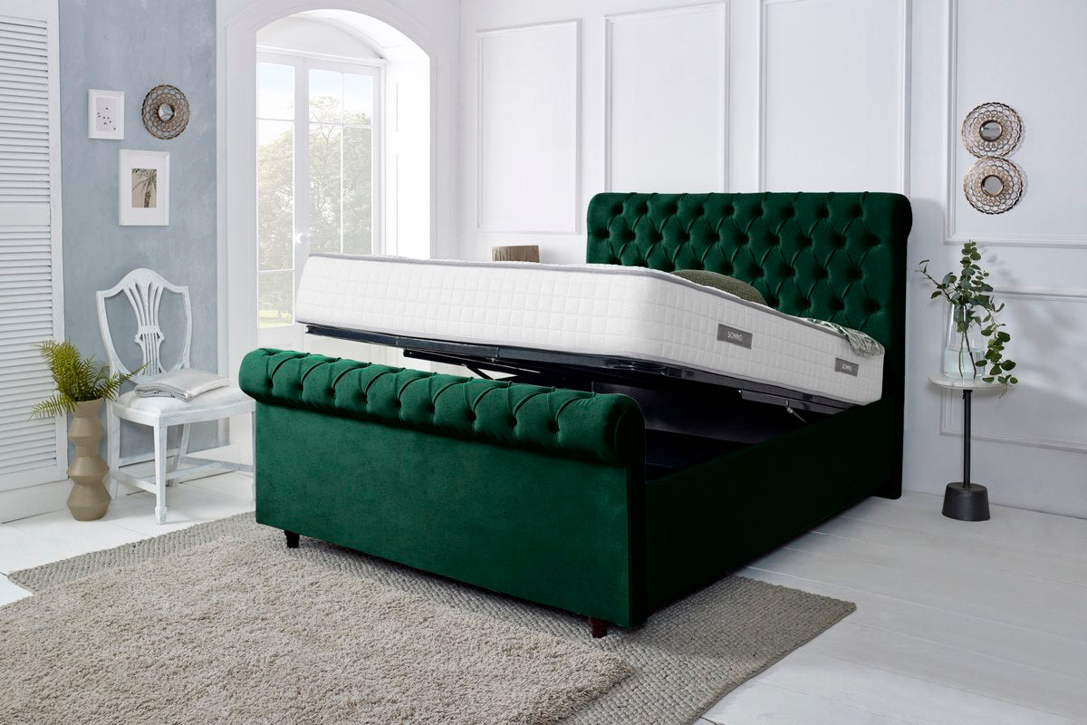 Berlin Upholstered Ottoman Bed