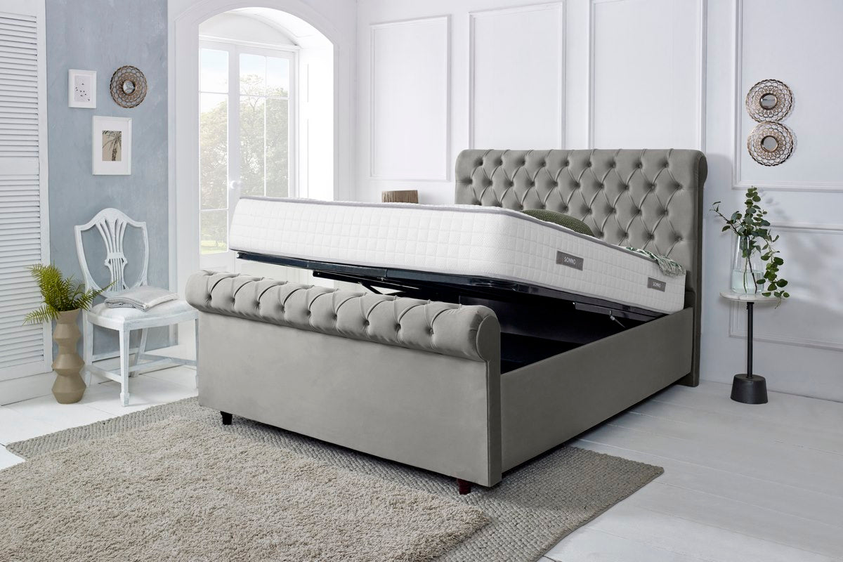 Berlin Upholstered Ottoman Bed