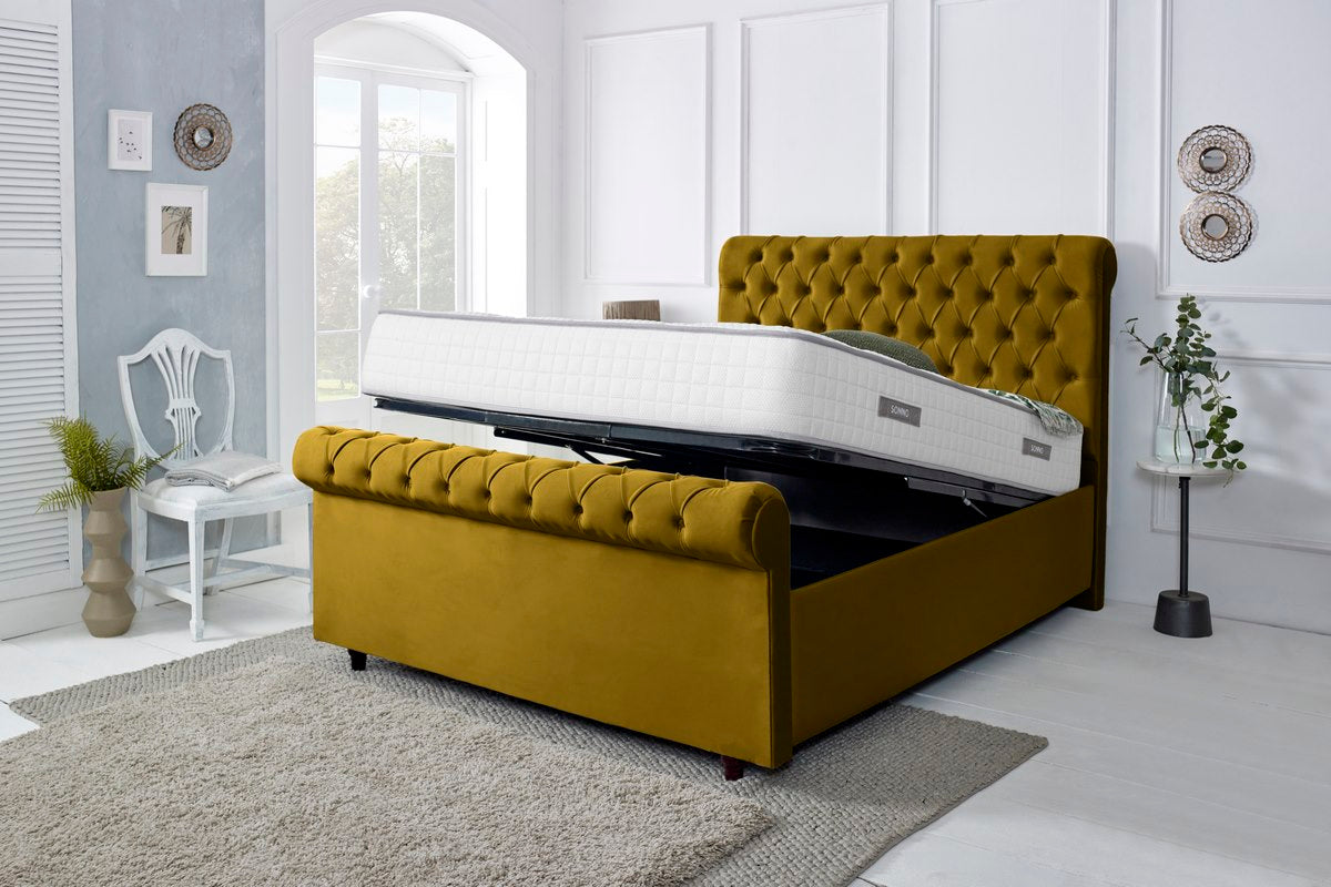 Berlin Upholstered Ottoman Bed