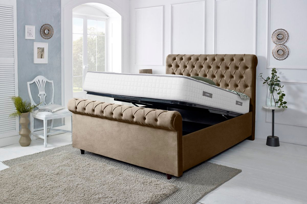 Berlin Upholstered Ottoman Bed