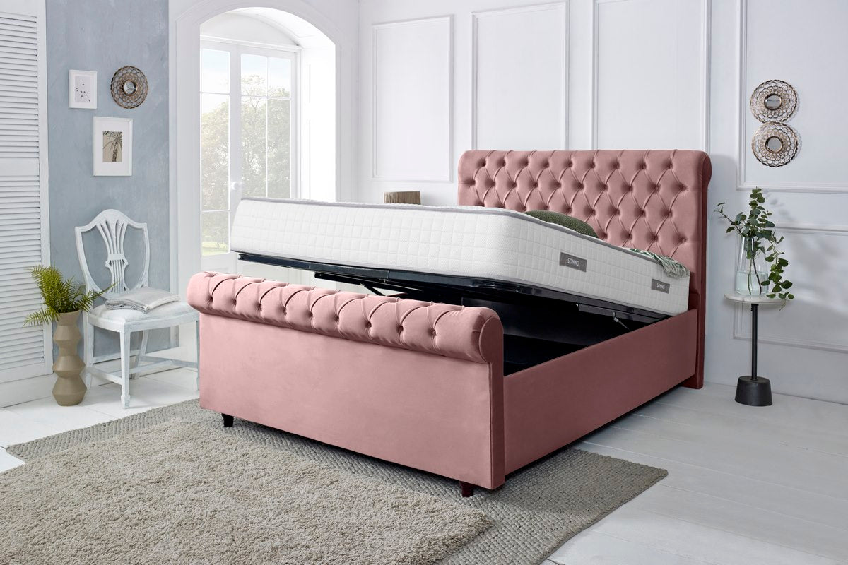 Berlin Upholstered Ottoman Bed