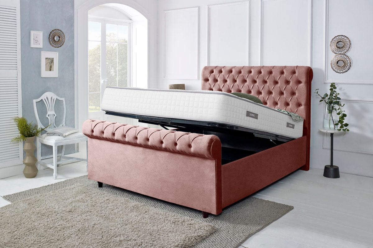 Berlin Upholstered Ottoman Bed