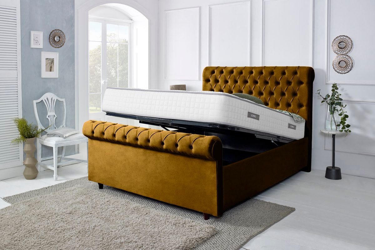 Berlin Upholstered Ottoman Bed