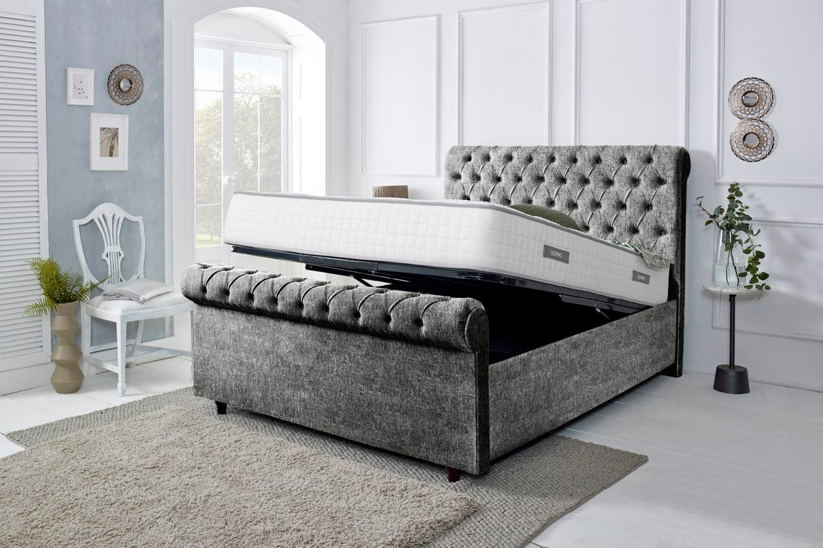 Berlin Upholstered Ottoman Bed