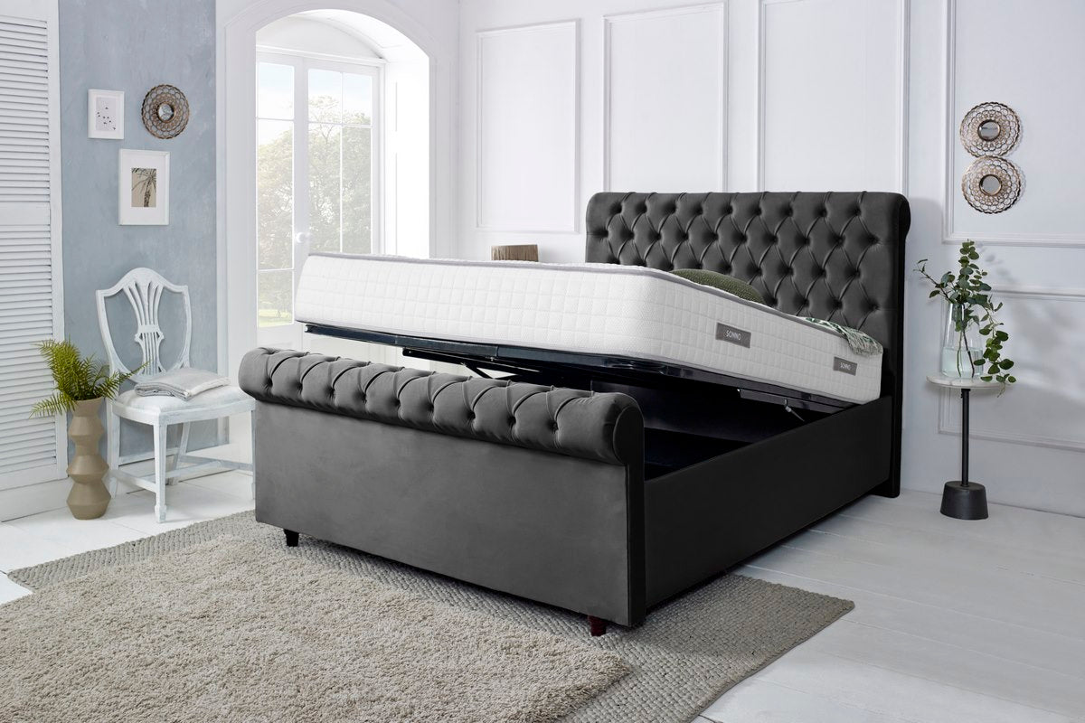 Berlin Upholstered Ottoman Bed