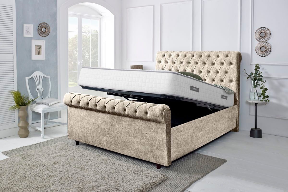 Berlin Upholstered Ottoman Bed