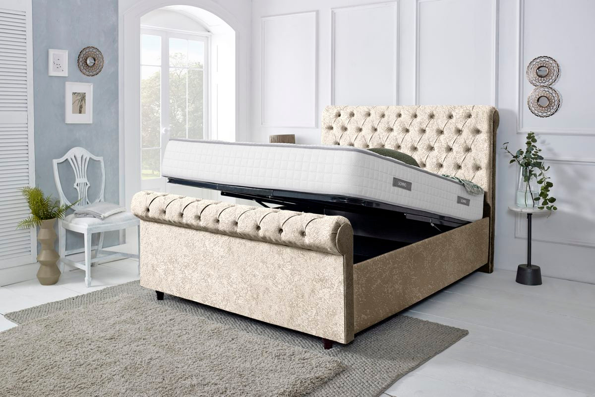 Berlin Upholstered Ottoman Bed