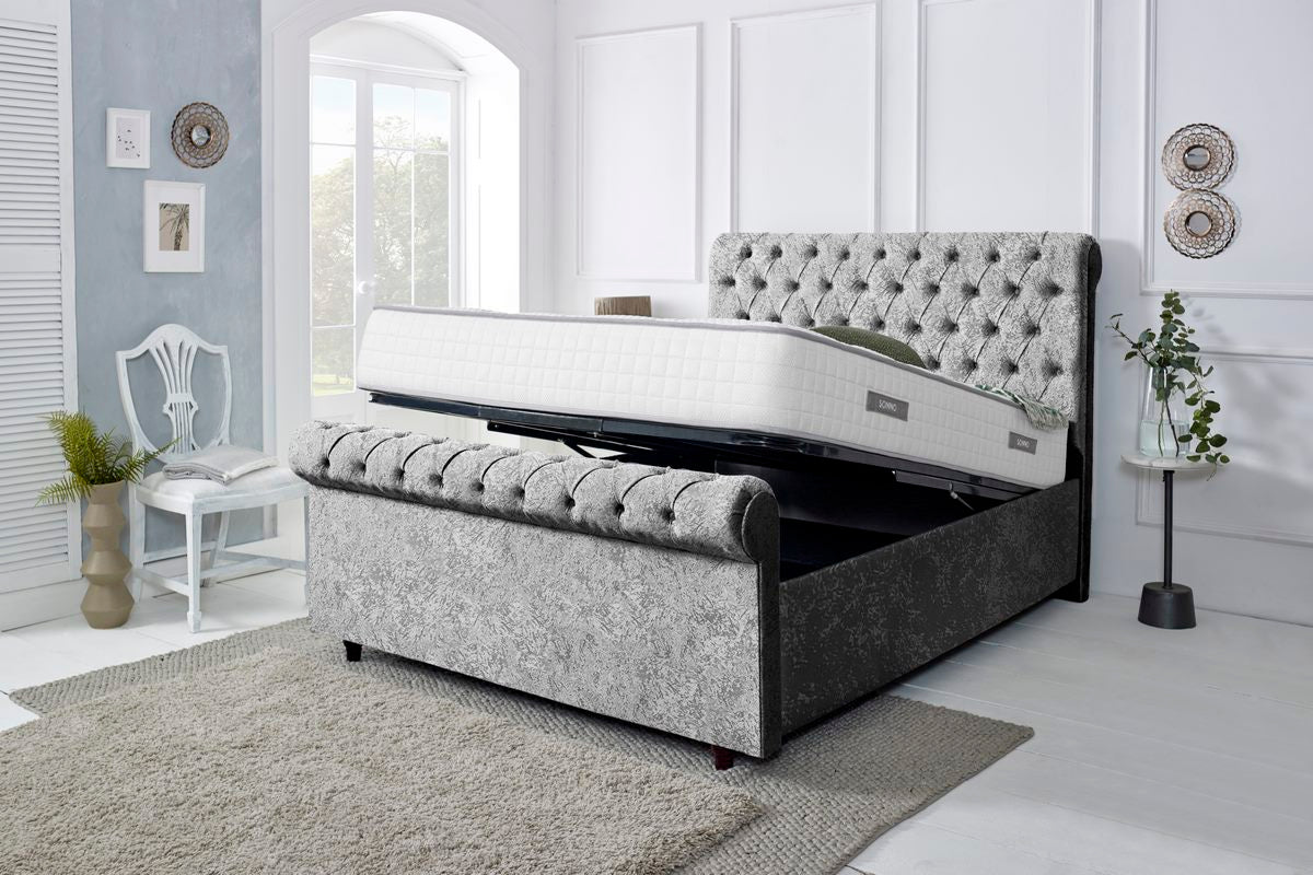 Berlin Upholstered Ottoman Bed