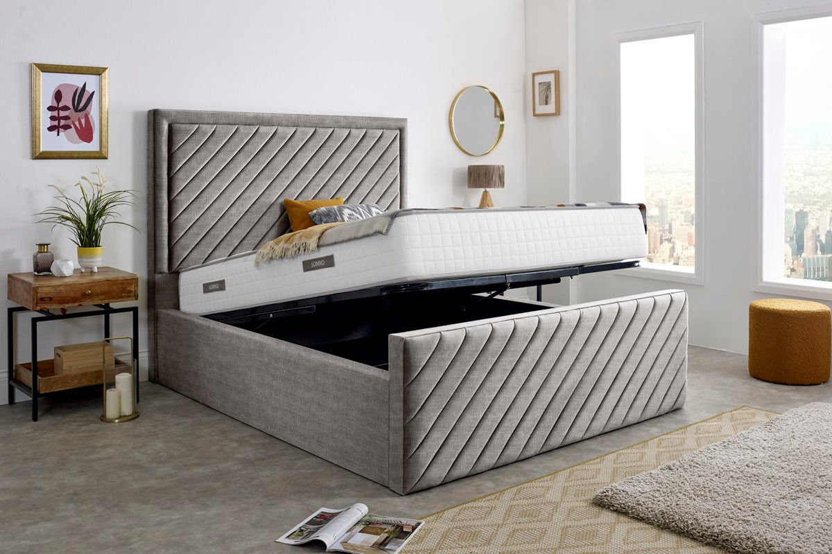 Oxford Upholstered Ottoman Bed