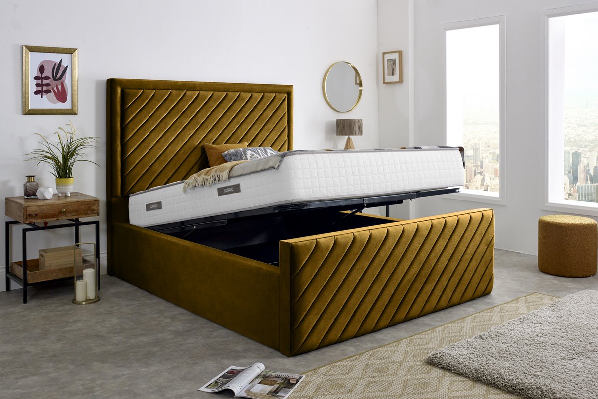 Oxford Upholstered Ottoman Bed