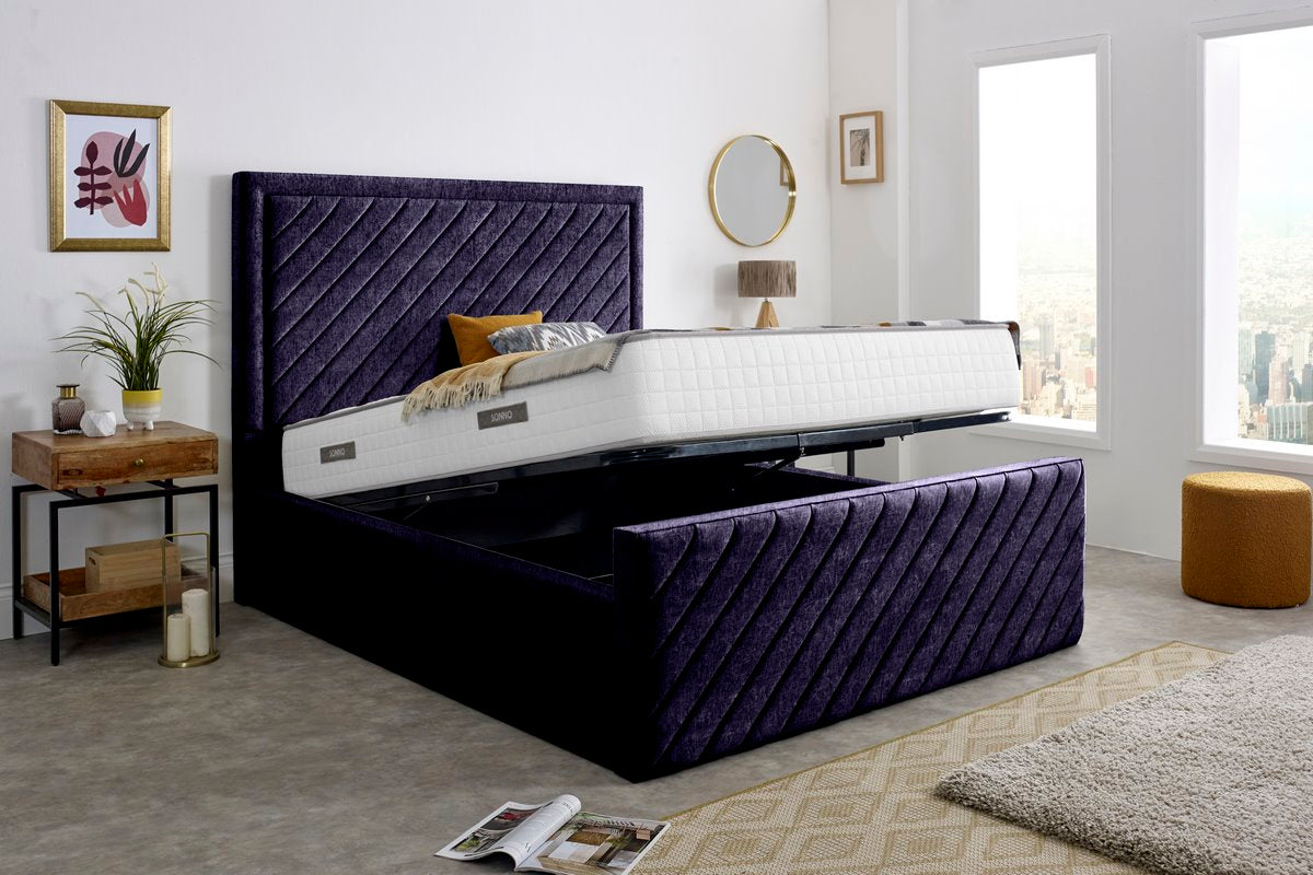 Oxford Upholstered Ottoman Bed