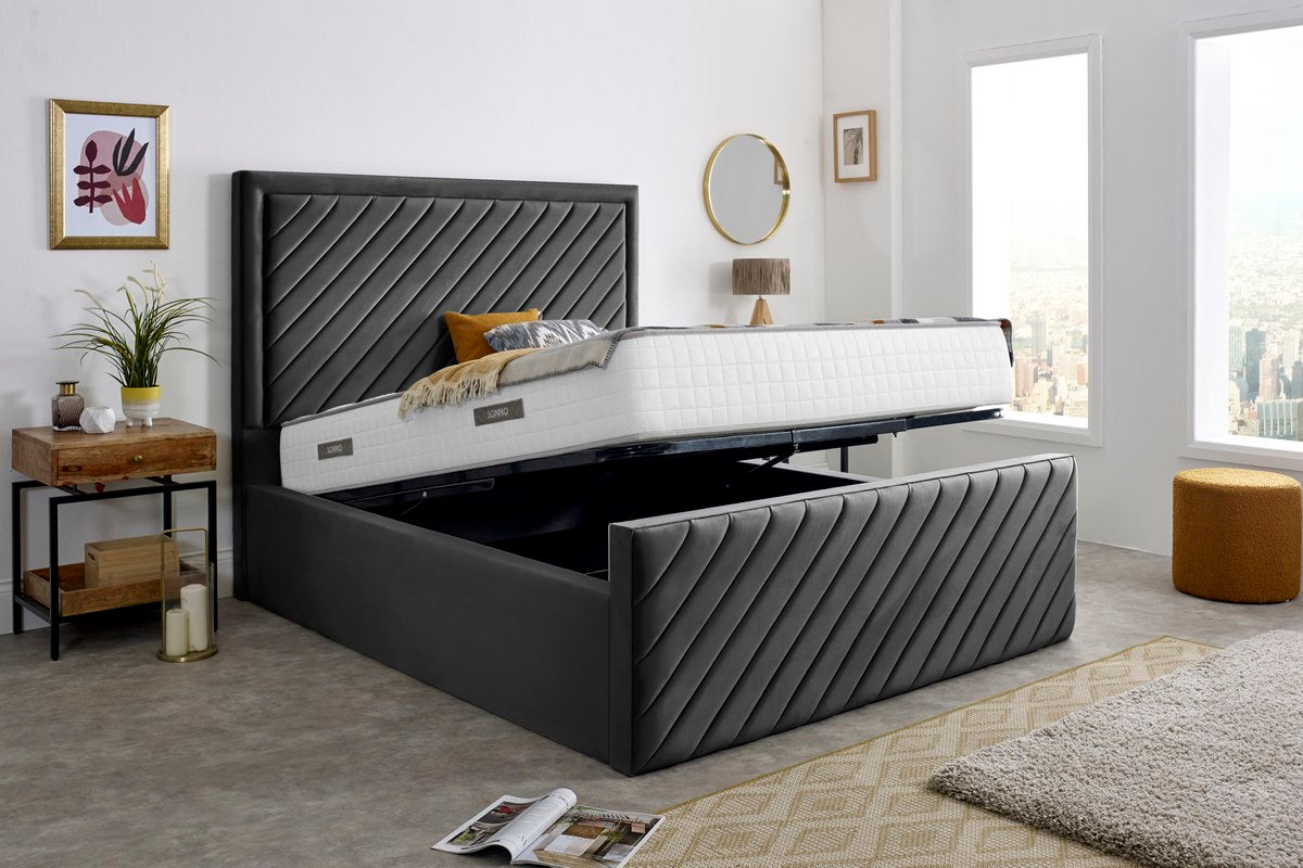 Oxford Upholstered Ottoman Bed