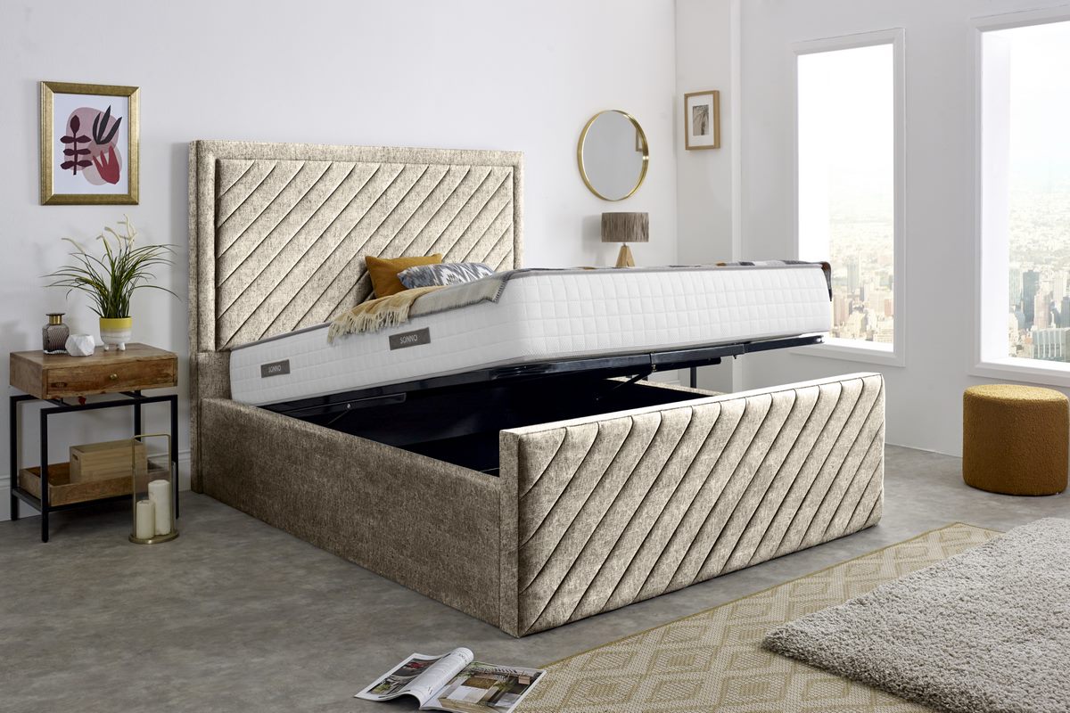 Oxford Upholstered Ottoman Bed