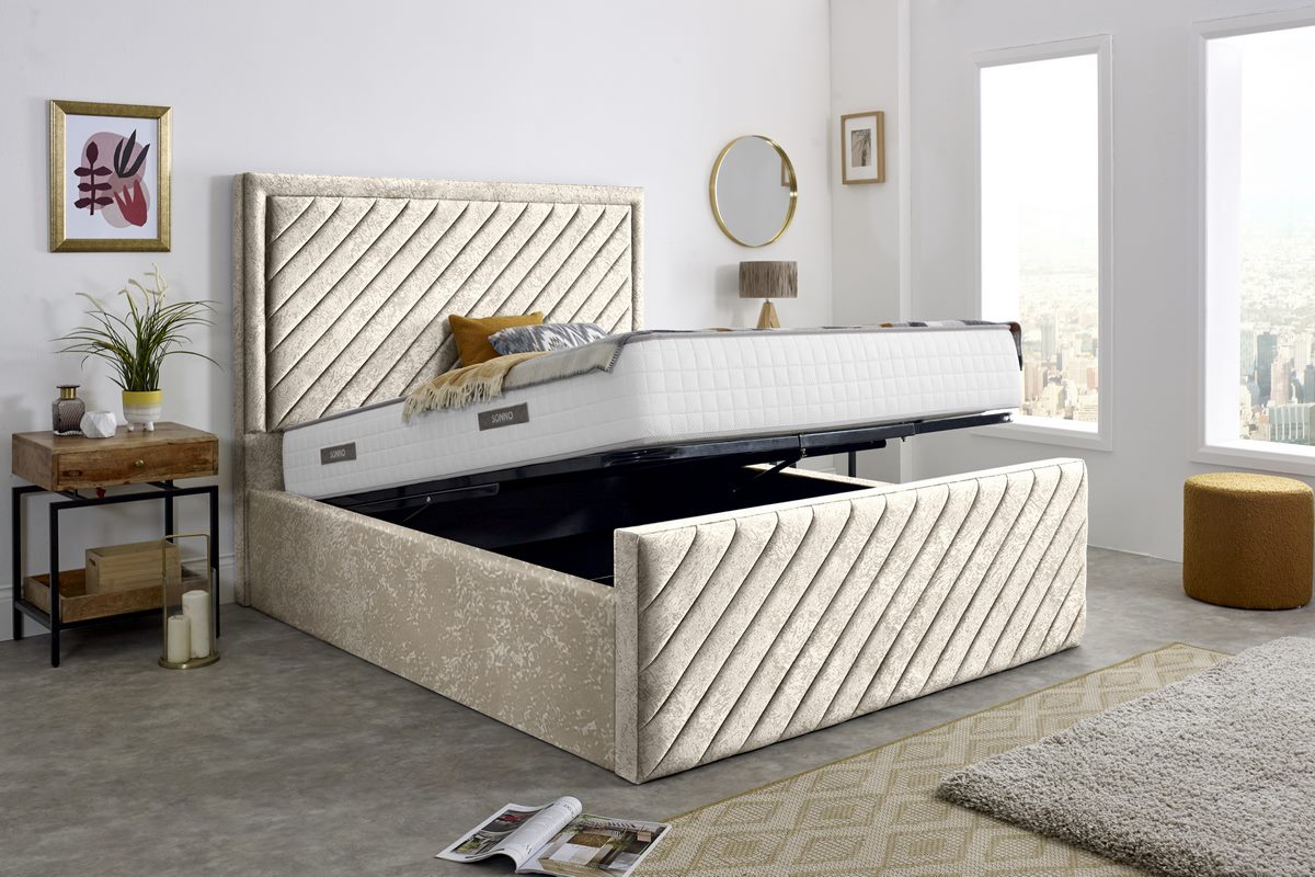 Oxford Upholstered Ottoman Bed