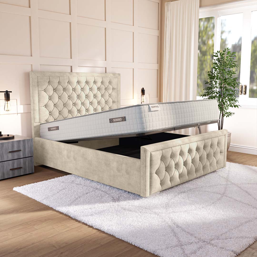 Valencia Upholstered Ottoman Bed