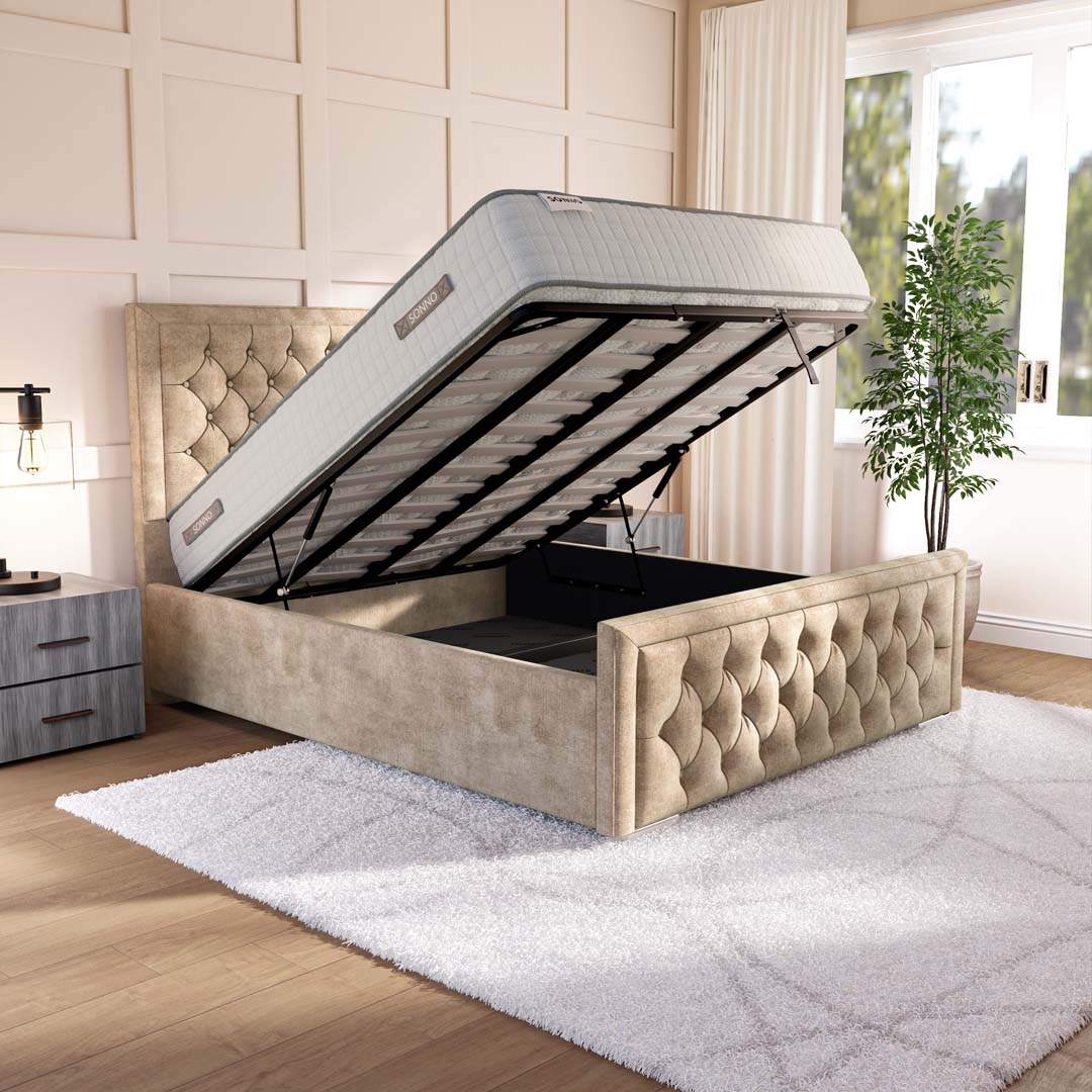 Valencia Upholstered Ottoman Bed