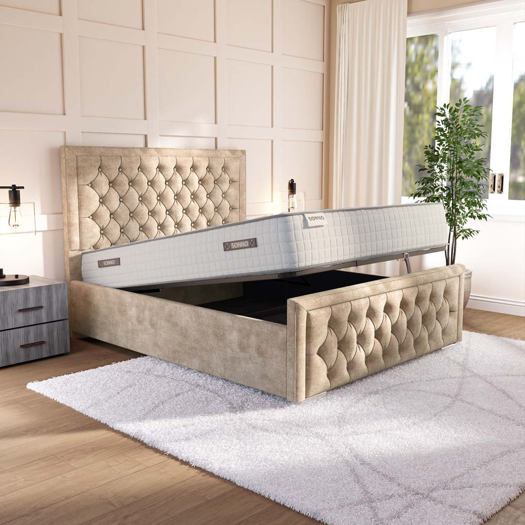 Valencia Upholstered Ottoman Bed