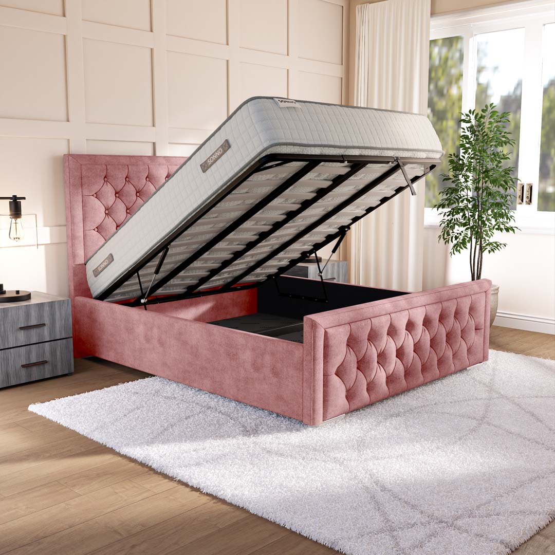 Valencia Upholstered Ottoman Bed