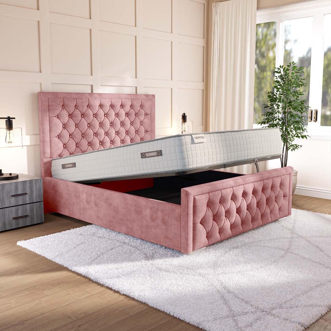 Valencia Upholstered Ottoman Bed