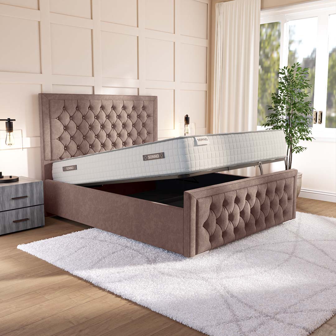 Valencia Upholstered Ottoman Bed