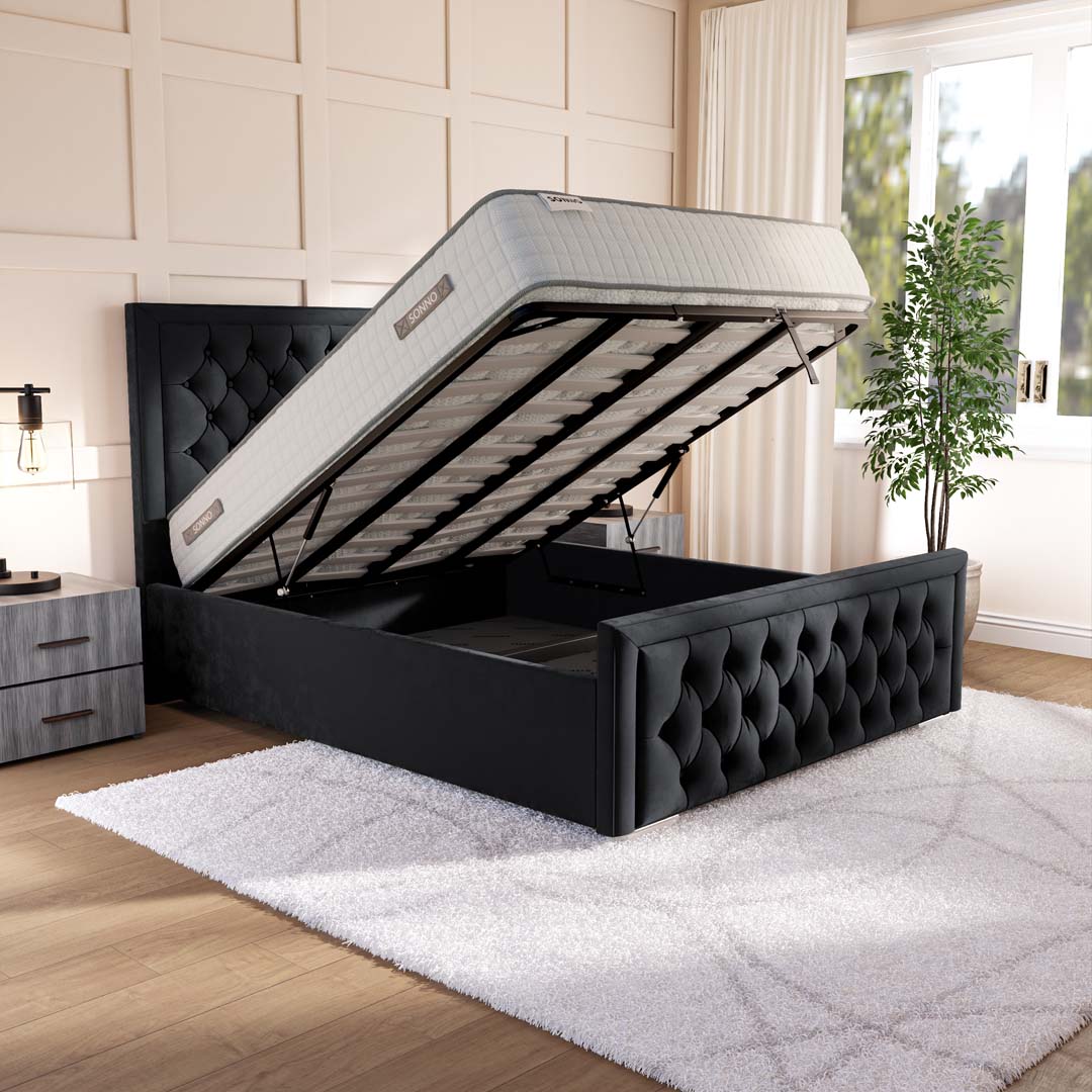 Valencia Upholstered Ottoman Bed