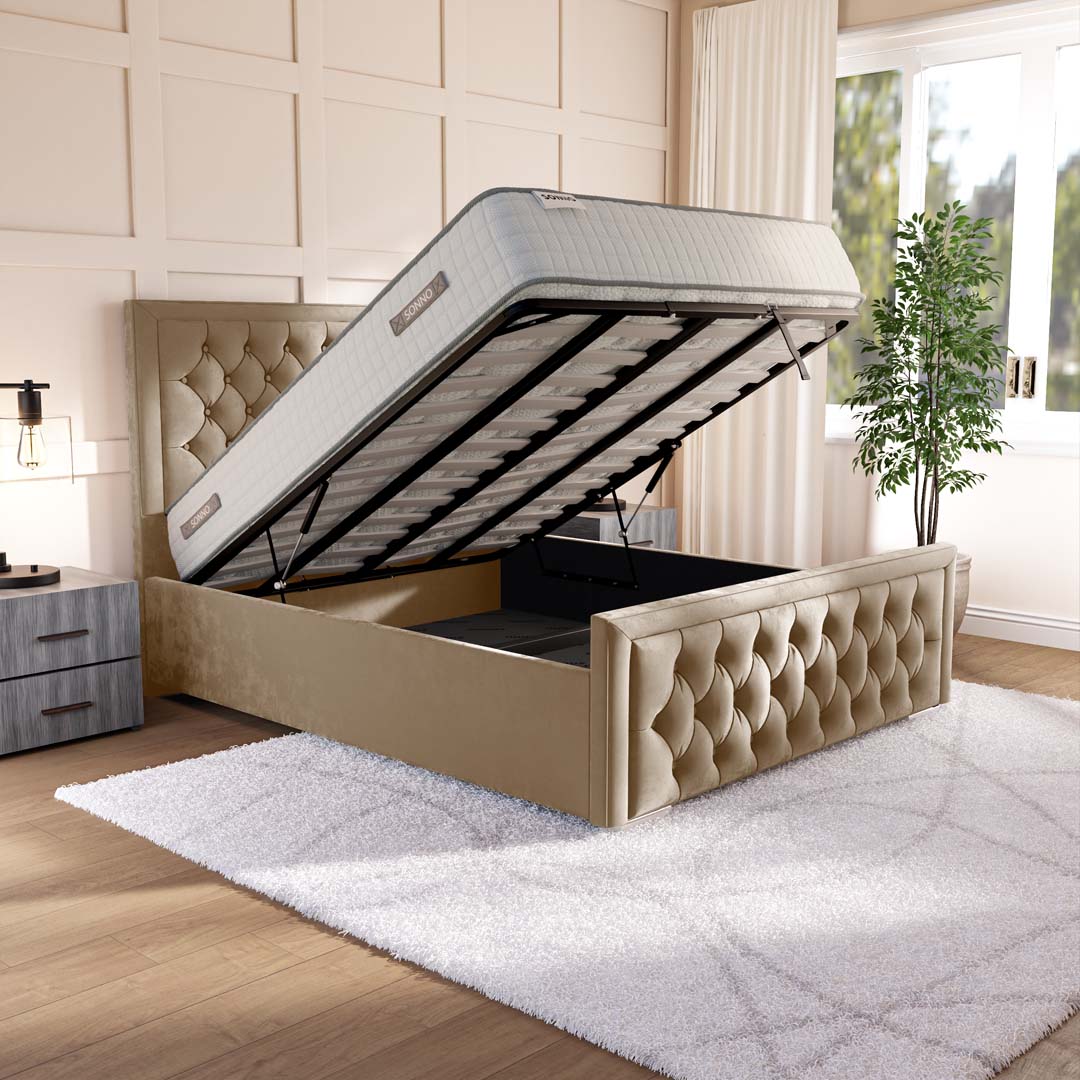 Valencia Upholstered Ottoman Bed