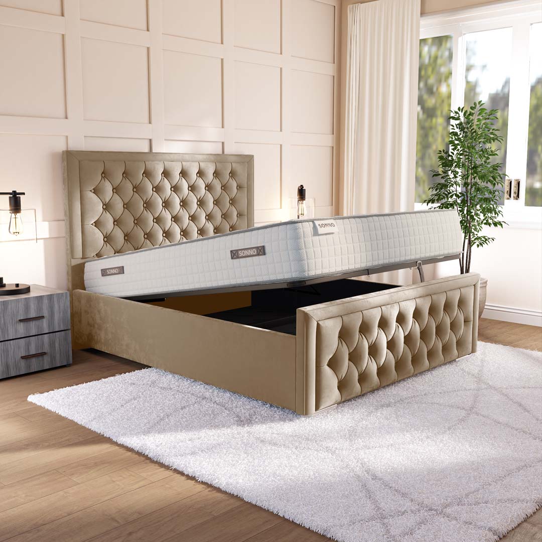 Valencia Upholstered Ottoman Bed