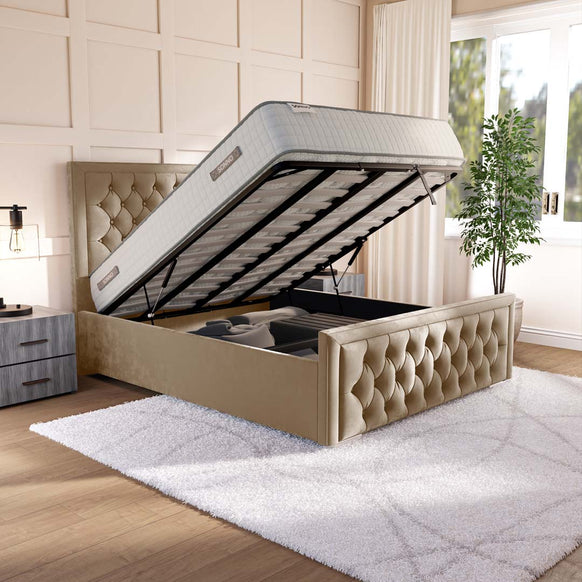 Valencia Upholstered Ottoman Bed