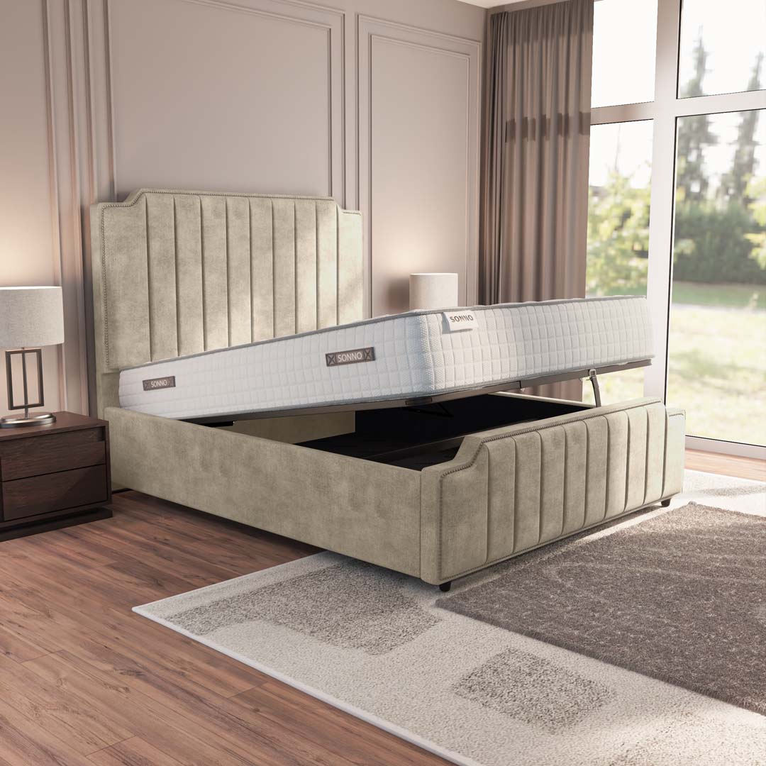Washington Upholstered Ottoman Bed