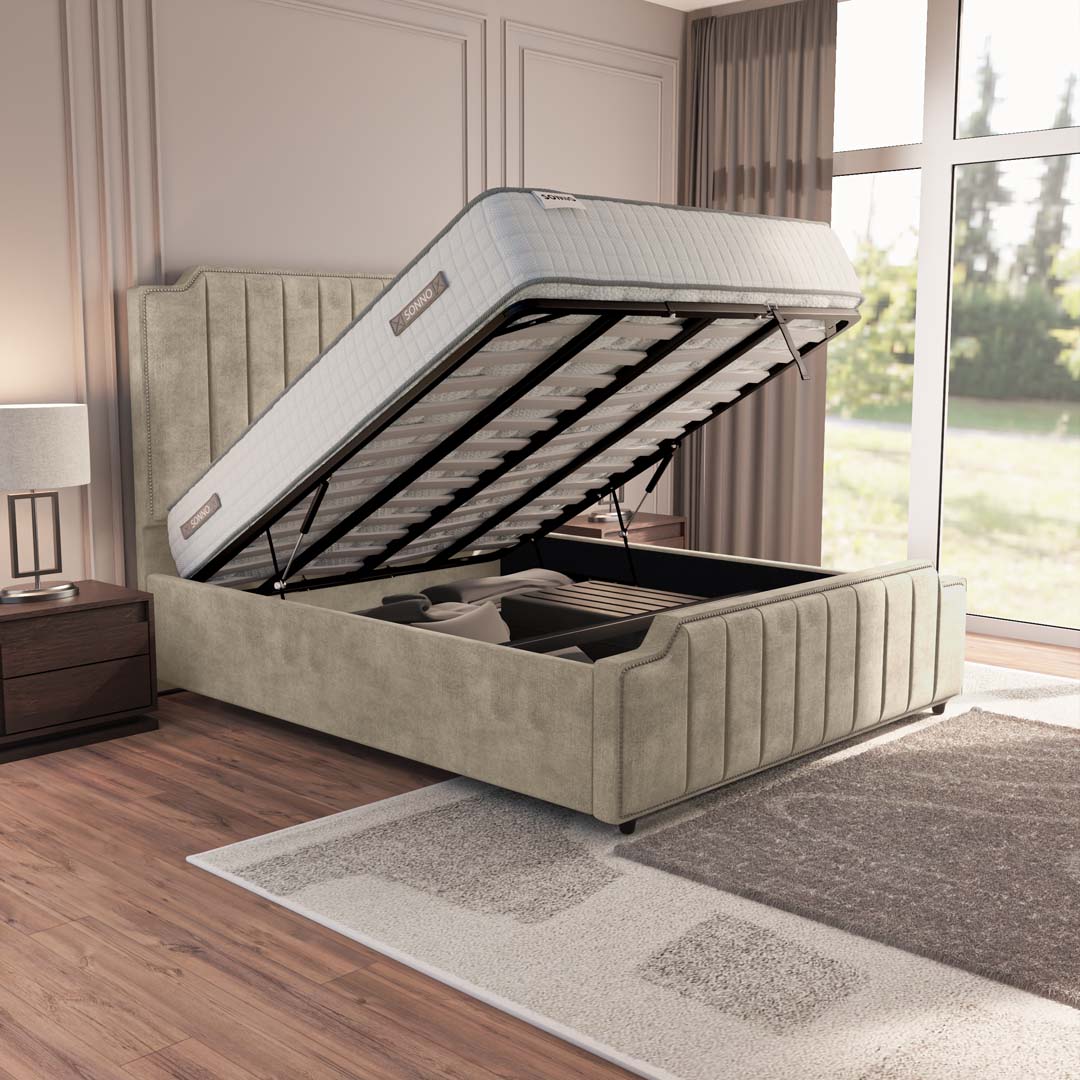 Washington Upholstered Ottoman Bed