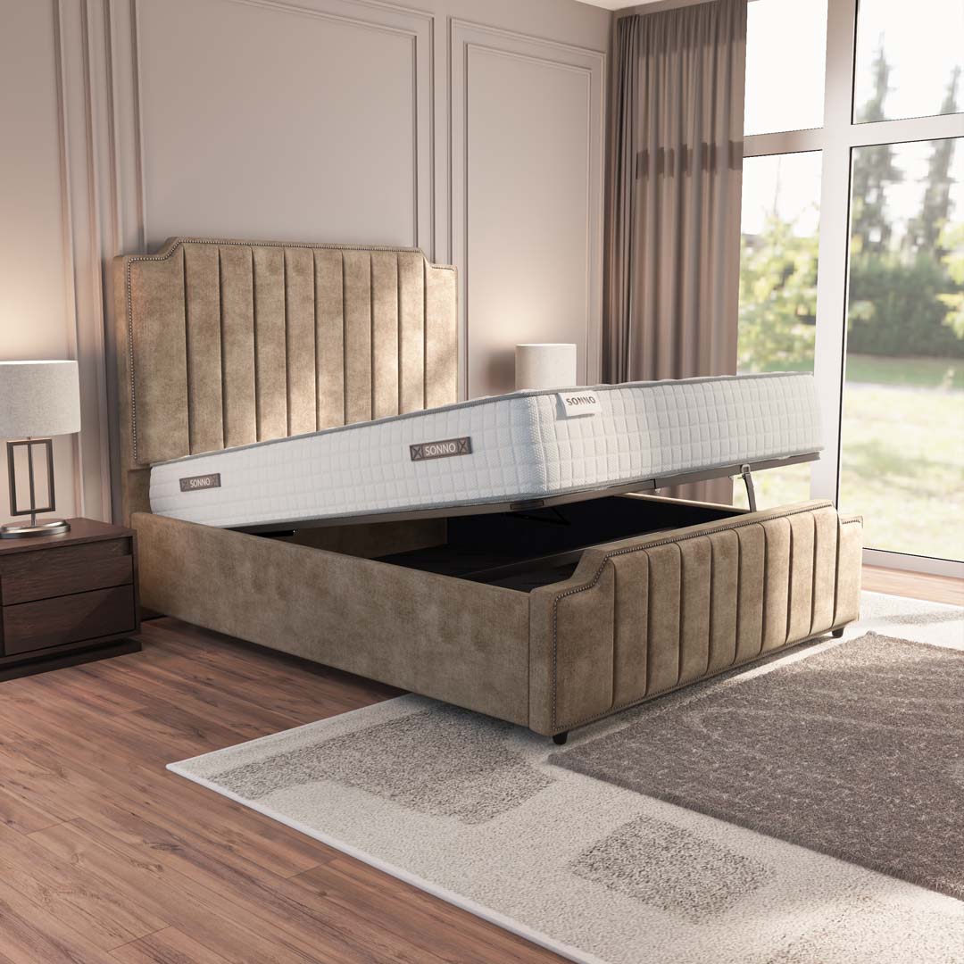 Washington Upholstered Ottoman Bed