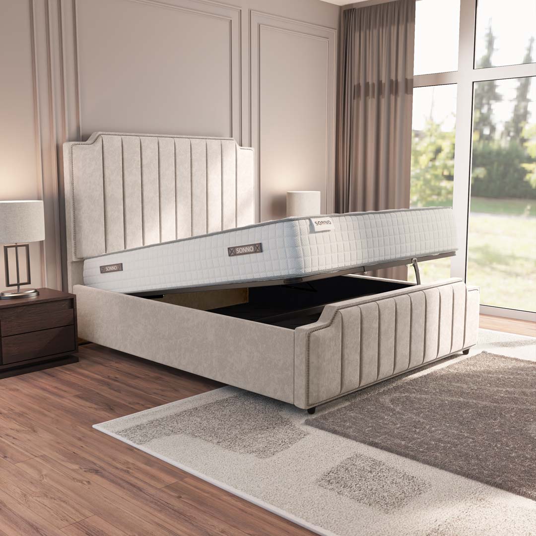 Washington Upholstered Ottoman Bed