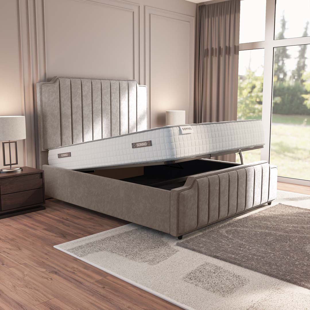 Washington Upholstered Ottoman Bed