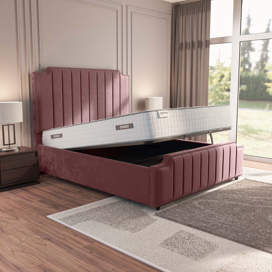 Washington Upholstered Ottoman Bed
