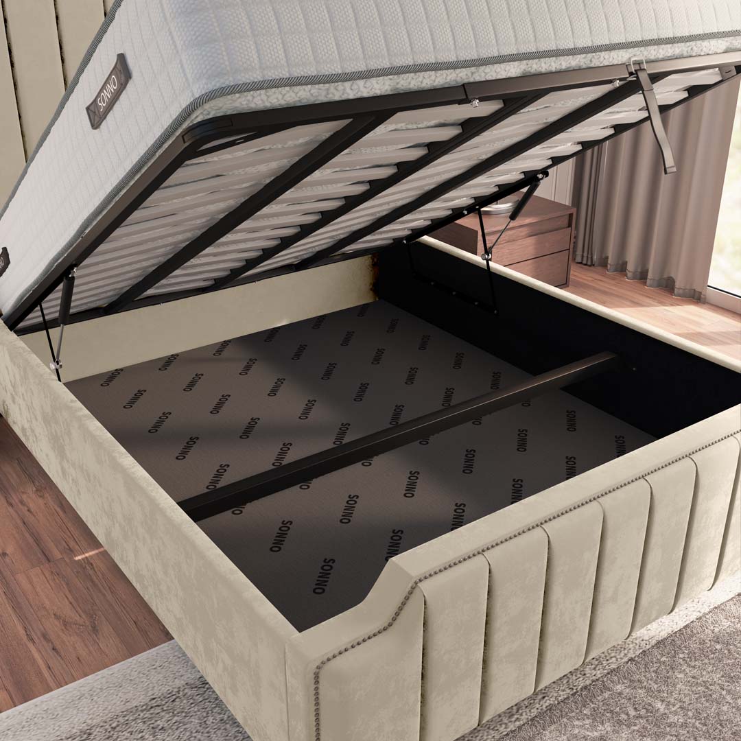 Washington Upholstered Ottoman Bed