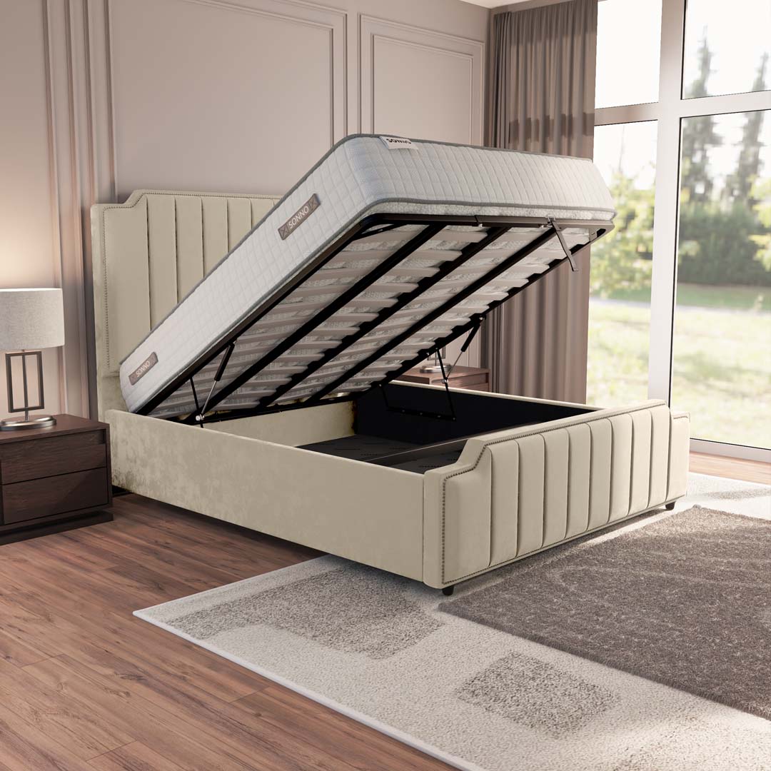 Washington Upholstered Ottoman Bed