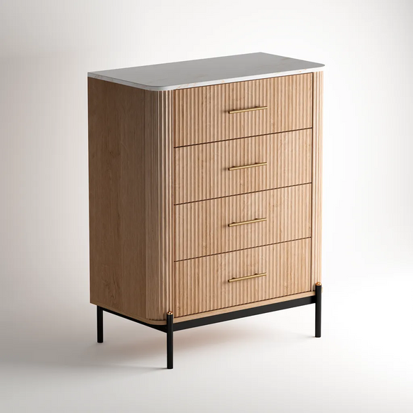 Windsor 4 Drawers Chest - Natural